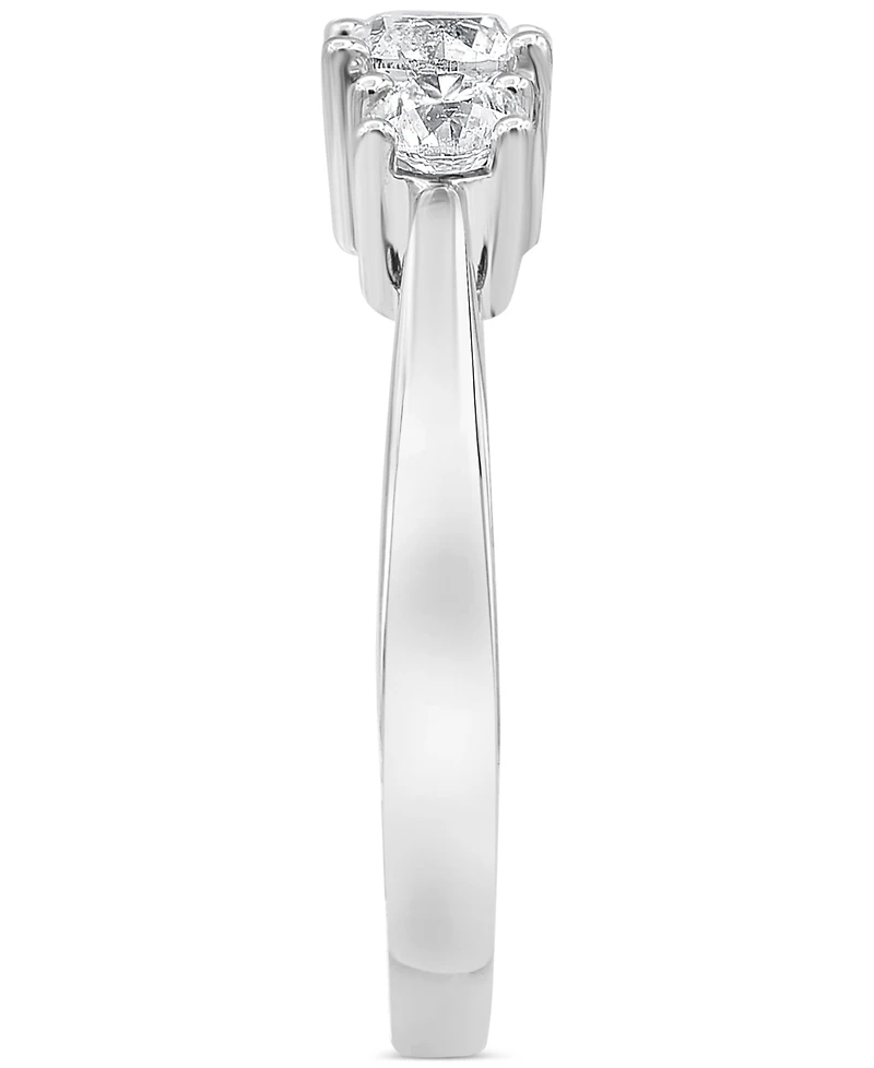Diamond Three Stone Engagement Ring (1 ct. t.w.) in 14k White Gold
