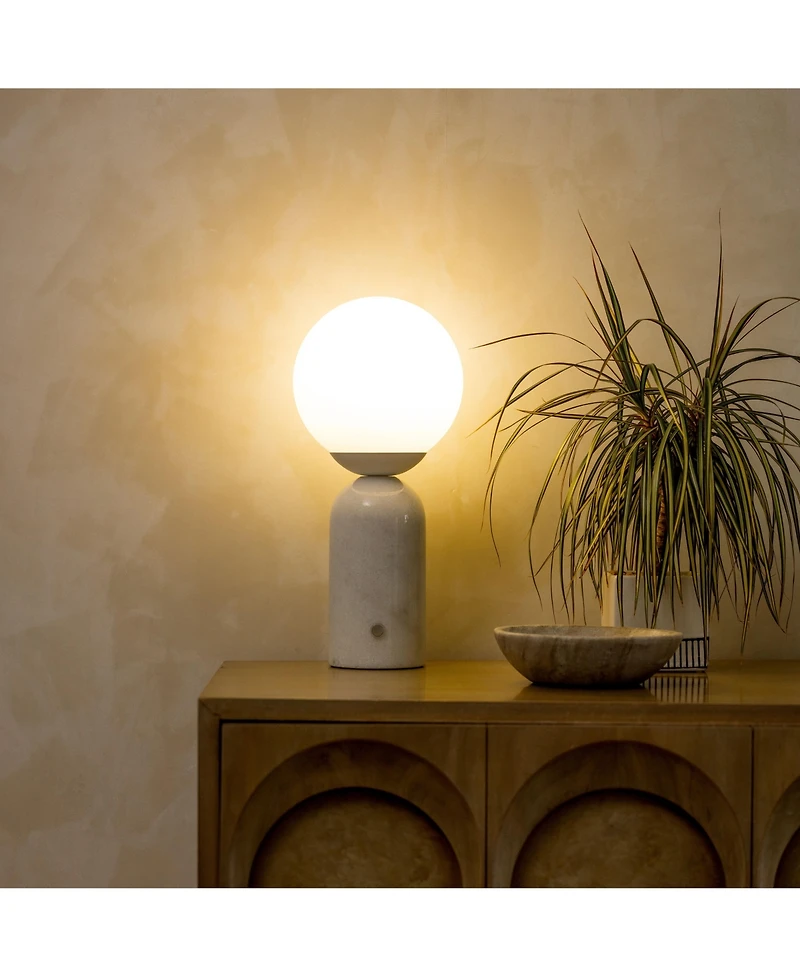 Brightech Mila Tall 15" Dimmable Led Table Lamp with Marble Base