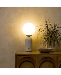 Brightech Mila Tall 15" Dimmable Led Table Lamp with Marble Base