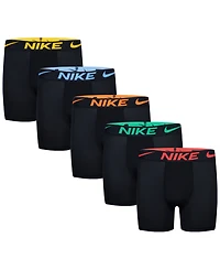 Nike Big Boys Dri-fit Polyester Color Pop Boxer Briefs Underwear, 5-Pack