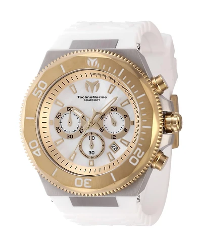 Technomarine Men's Tm-222077 Manta Quartz Chronograph Gold, White