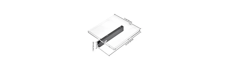 WinSpin Rectangular Serving Tray for Dual Use Prize Wheel Clear Acrylic Tradeshow Party
