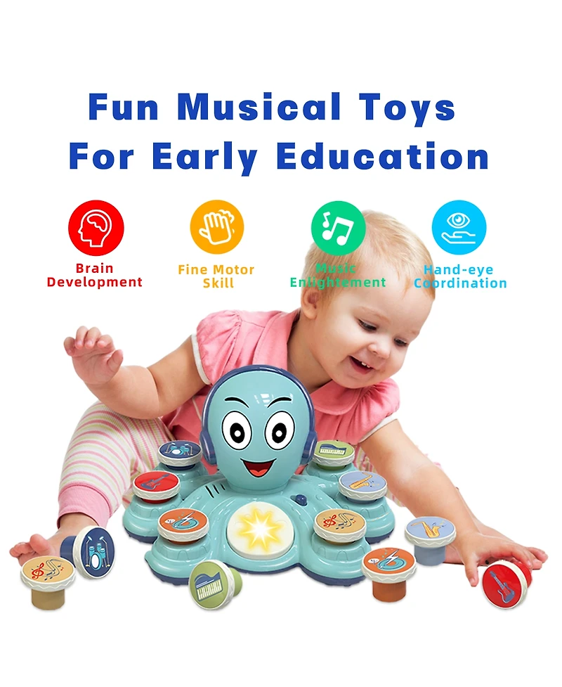 Contixo Rock Octopus, Interactive Musical Toys for Toddlers