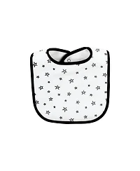 Hudson Baby Baby Boys Hudson Unisex Cotton Terry Bib and Burp Cloth Set, Mom Dad Moon And Back