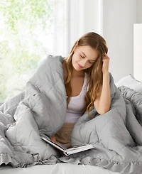 510 Design Phoebe Diamond Quilted Ruffle Edge 3-Pc. Comforter Set, Full/Queen