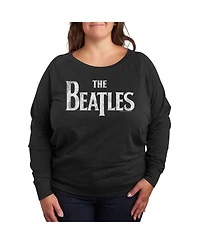 Hybrid Apparel Trendy Plus the Beatles Logo Graphic Pullover T-shirt