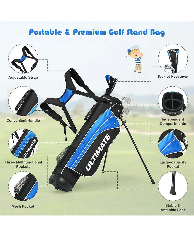 Junior Complete Golf Club Set For Age 8 to 10