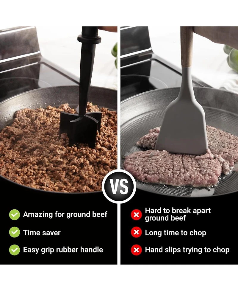 Ground Meat Beef Chopper Hamburger Smasher Tool