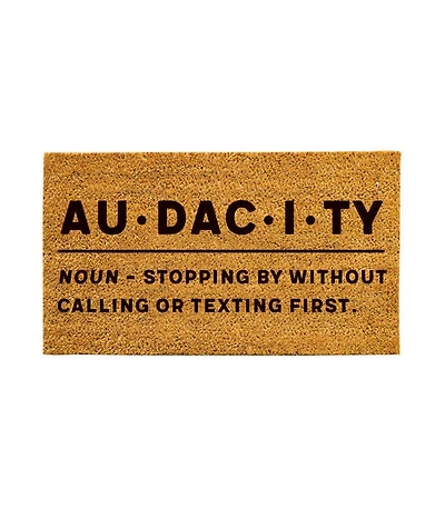 Evergreen 16 x 28 Inches Audacity Door Mat | Non-Slip Rubber Backing | Dirt catching Natural Coir | Indoor and Outdoor Home Decor