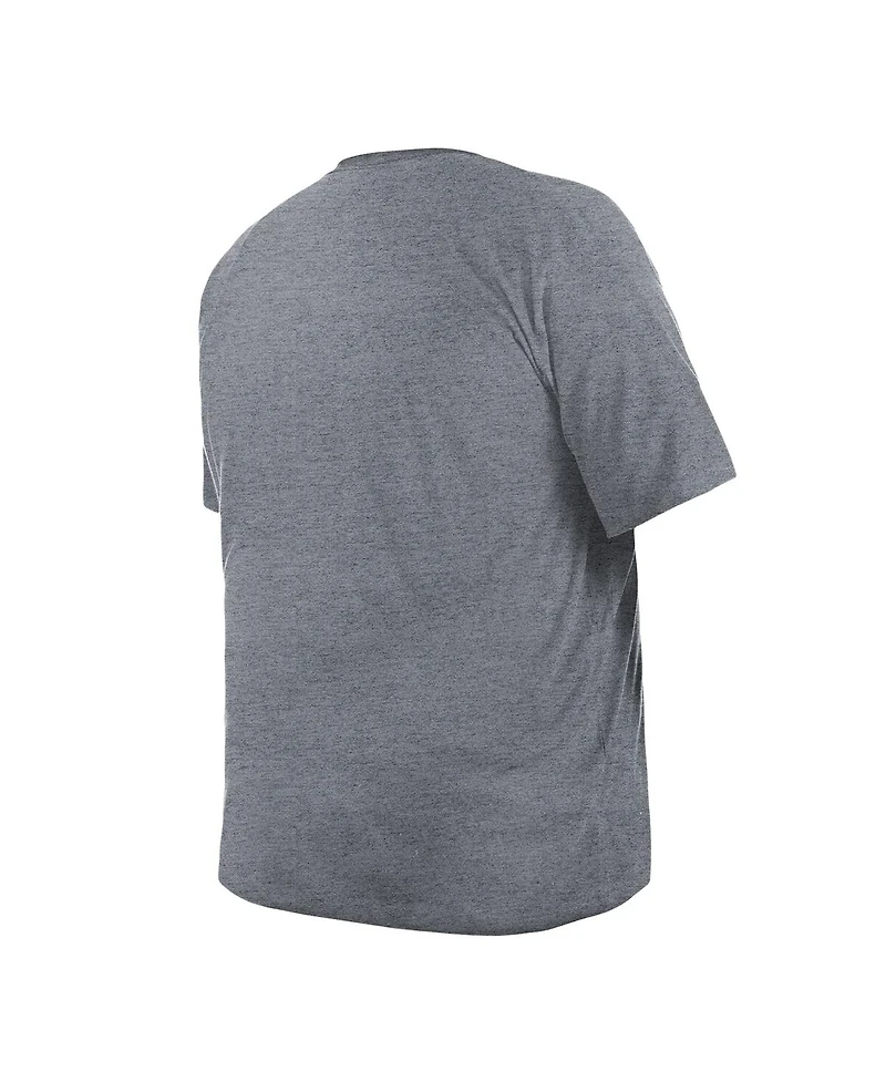 New Era Men's Gray Los Angeles Chargers Big Tall Helmet T-Shirt