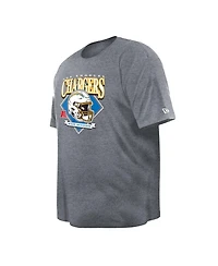 New Era Men's Gray Los Angeles Chargers Big Tall Helmet T-Shirt