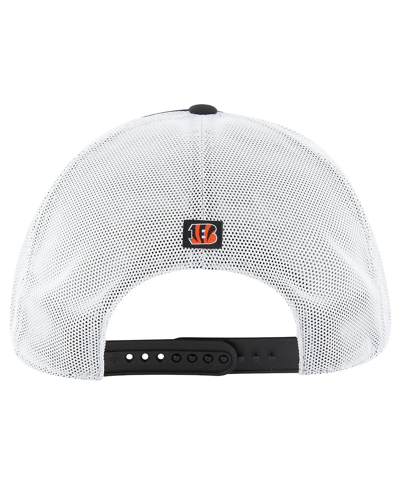 '47 Brand Men's Black/White Cincinnati Bengals Downburst Relaxed Hitch Trucker Adjustable Hat