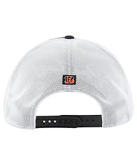 '47 Brand Men's Black/White Cincinnati Bengals Downburst Relaxed Hitch Trucker Adjustable Hat