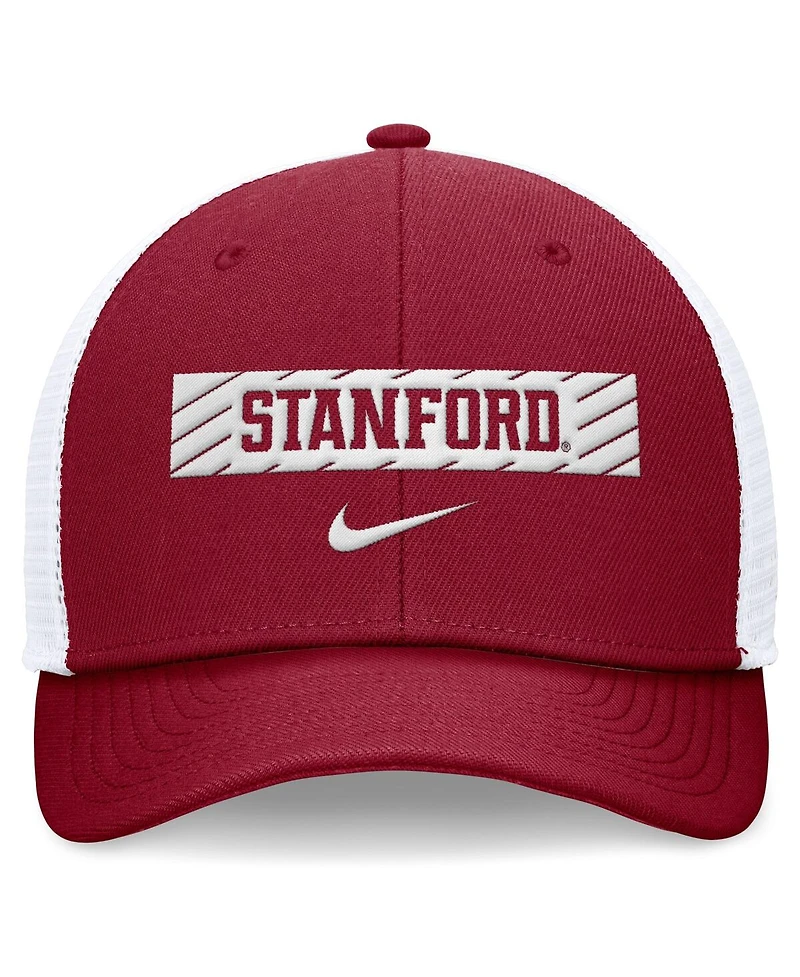 Nike Men's Cardinal/White Stanford Cardinal 2024 Sideline Trucker Adjustable Hat