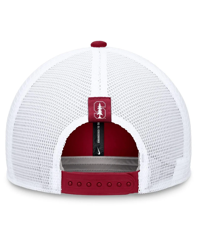 Nike Men's Cardinal/White Stanford Cardinal 2024 Sideline Trucker Adjustable Hat
