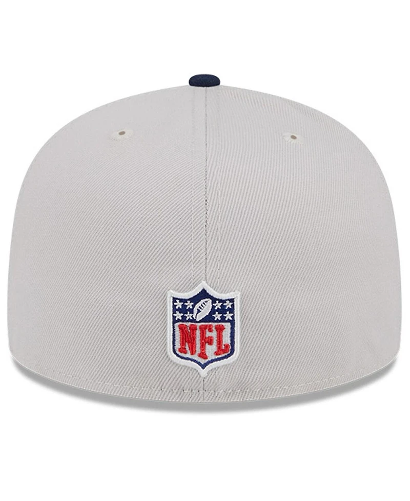 New Era Men's Stone/Navy Dallas Cowboys 2024 Sideline Historic 59FIFTY Fitted Hat