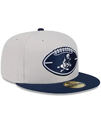 New Era Men's Stone/Navy Dallas Cowboys 2024 Sideline Historic 59FIFTY Fitted Hat