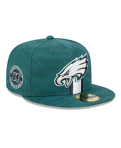 New Era Men's Midnight Green Philadelphia Eagles 2024 Sideline 59FIFTY Fitted Hat