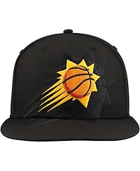 New Era Men's Black Phoenix Suns Blackout Shadow Logo 59FIFTY Fitted Hat