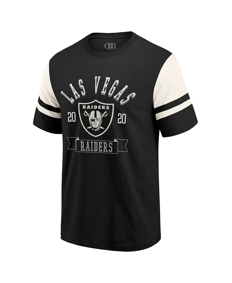 Darius Rucker Collection by Fanatics Men's Black Las Vegas Raiders Football T-Shirt