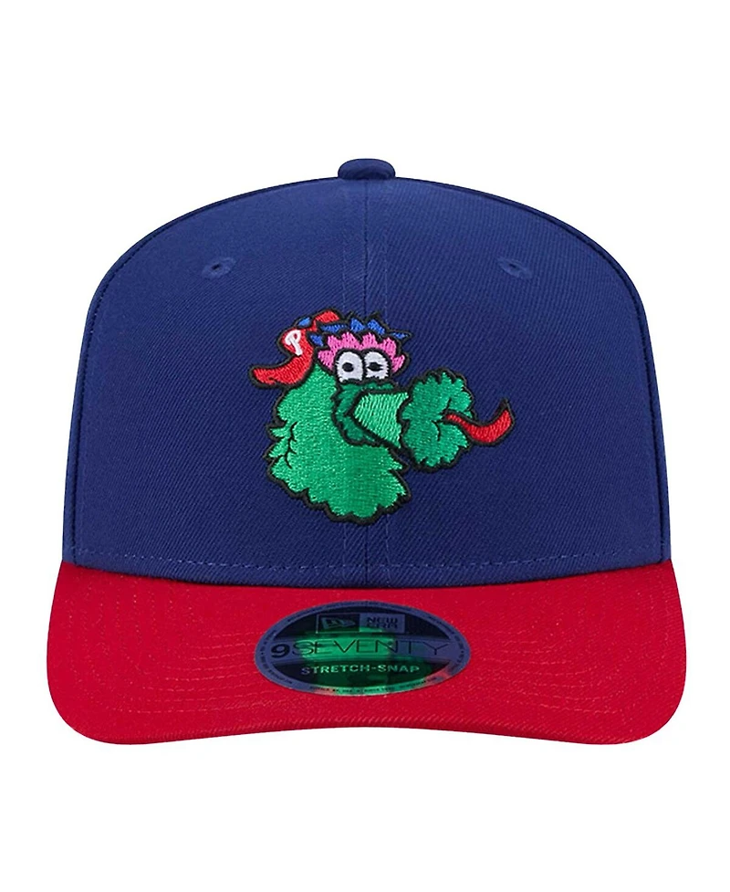 New Era Men's Royal Philadelphia Phillies Two-Tone Phanatic 9SEVENTY Stretch-Snap Hat