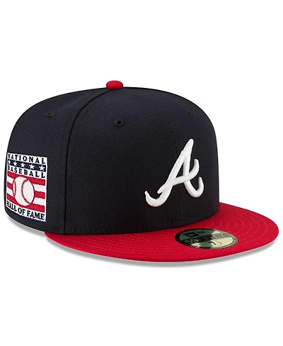 New Era Men's Navy/Red Atlanta Braves National Baseball Hall of Fame 59FIFTY Fitted Hat
