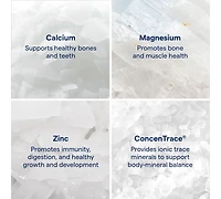 Trace Minerals Liquid Cal/Mag/Zinc | Calcium, Magnesium, Zinc, Vitamin D3 | Dietary Supplement Supports Tissue, Muscle