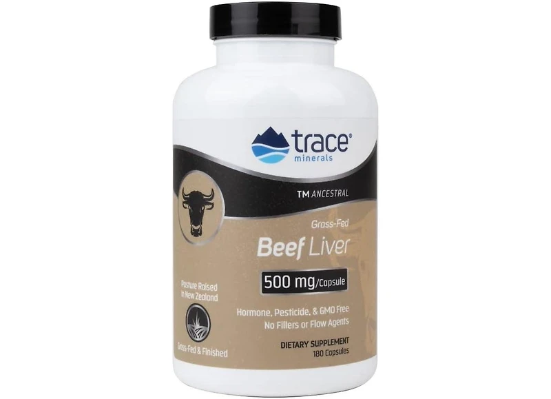 Trace Minerals Beef Liver, 500mg - Bone Health & Energy Support Supplement - Nutritional Supplement Aids Healthy Skin & Immunity