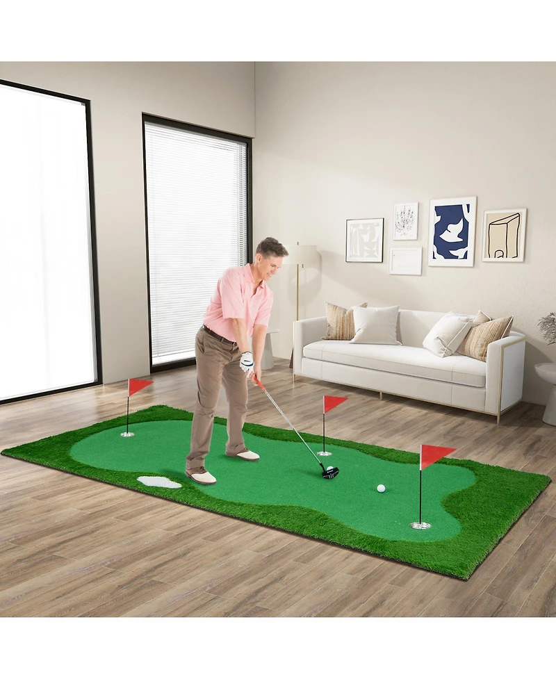 Golf Putting Green with Realistic Artificial Grass Turf-l