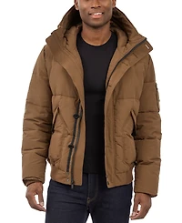 Michael Kors Men's Crinkle Nylon Heavy Short Snorkel Coat