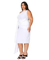 L I V D Plus Esme Front Draped Sash Dress