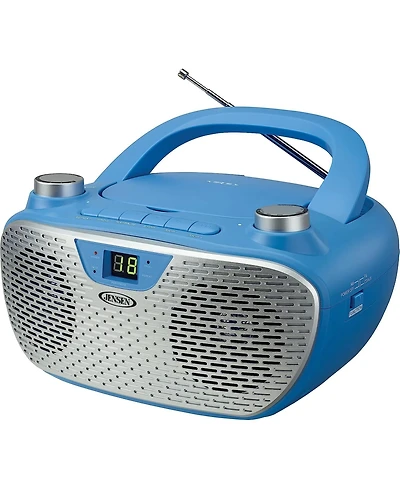 Jensen Cd-485BL Blue Compact Boombox With Cd Player