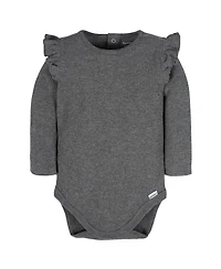 Gerber Baby Girls Long Sleeve Onesies Bodysuits, 2-pack