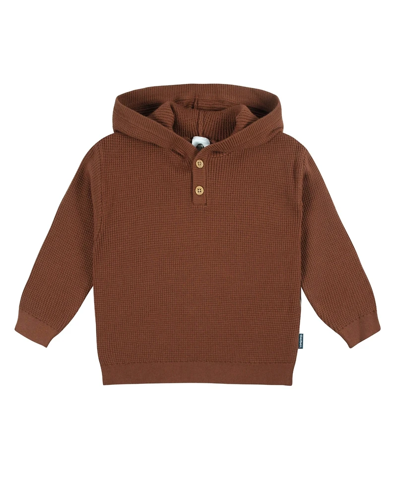 Gerber Toddler Boys Hooded Sweater Top and Pant Knit Set