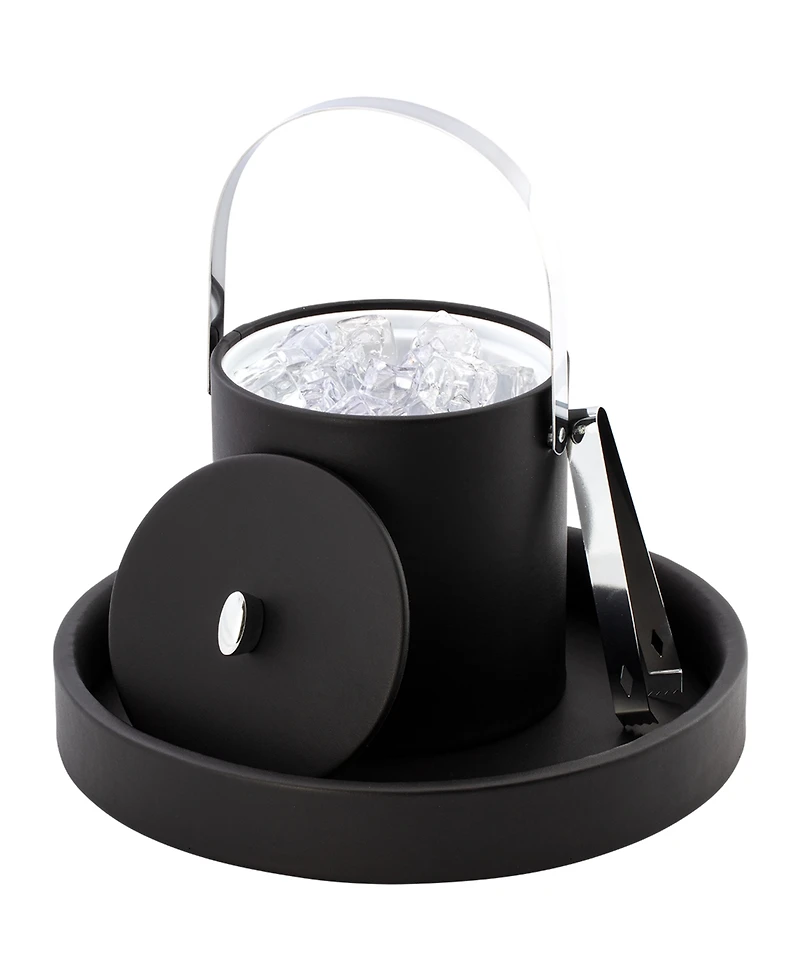 Kraftware Dorchester Ice Bucket and Tong, 3 Quart