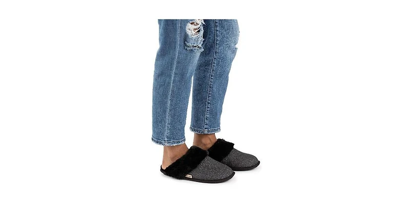 Muk Luks Women's Angled Sparkle Scuff Slipper