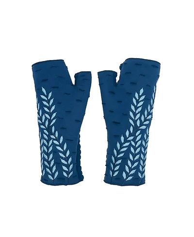 Feelgoodz Women s Artisan Crafted Fleece Lined Trellis Fingerless Jersey Gloves