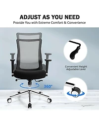 Ergonomic Mesh Office Chair with Adjustable Headrest, Lumbar Support and Armrests