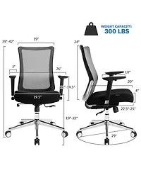 Ergonomic Mesh Office Chair with Adjustable Headrest, Lumbar Support and Armrests