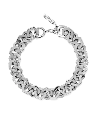 Olivia Burton Women's Honeycomb Silver Tone Link Bracelet