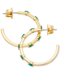 kate spade new york Gold-Tone Hint of Shimmer Small Hoop Earrings, 1"