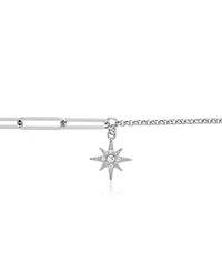 Olivia Burton Women's Celestial Silver Plated North Star Mismatch Bracelet
