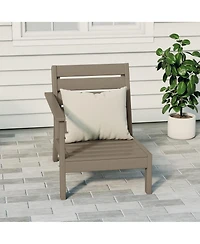WestinTrends Outdoor Patio Hdpe Left Arm Facing Deep Seating Corner Chair