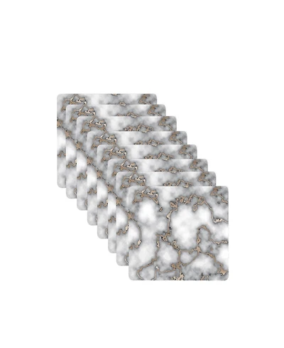 Dainty Home Marble Cork Place Mats, Washable Placemats Gold, 15" x 15" Set of 8, Heat Resistant Placemats, Non Slip, Table Mat, Table Placemats, for K