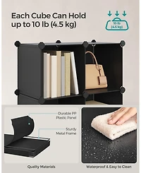 Slickblue Set of 16 Durable Plastic Storage Cubes for Versatile Organization and Space Saving