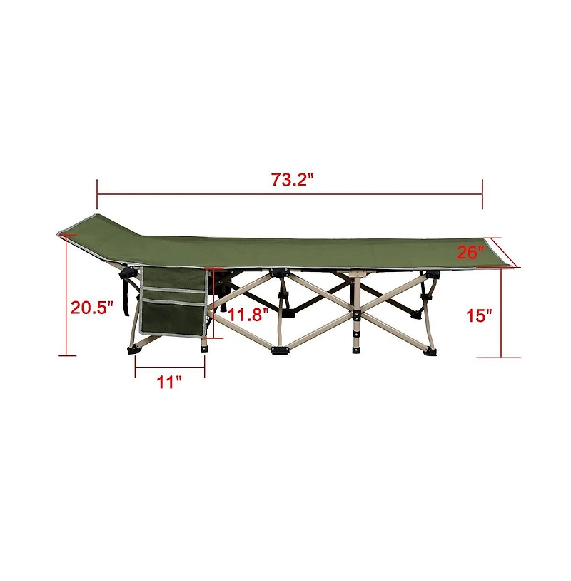 Yaheetech Folding Camping Bed Army Green