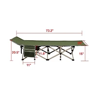 Yaheetech Folding Camping Bed Army Green