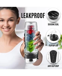 Fruit Infuser Water Bottle - 34oz Leakproof With Full-Length Infusion Rod