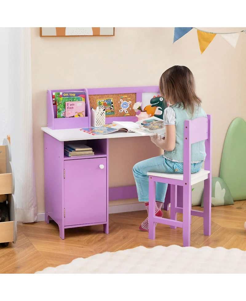 Sugift Kids Table and Chair Set for Arts Crafts Homework Home School