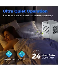 Portable Air Conditioner 9000 Btu 3 in 1 Ac Unit with Fan Dehumidifier Sleep Mode 6250 Btu